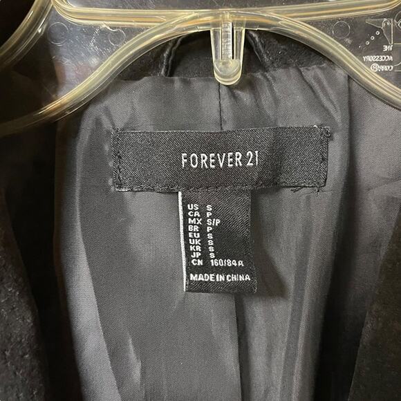 Forever 21 Black Suede Fringe Jacket – Size Small - Picture 4 of 7